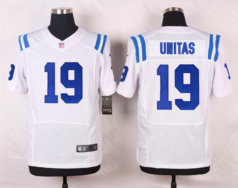 Nike NFL Indianapolis Colts #19 Unitas White Elite Jersey