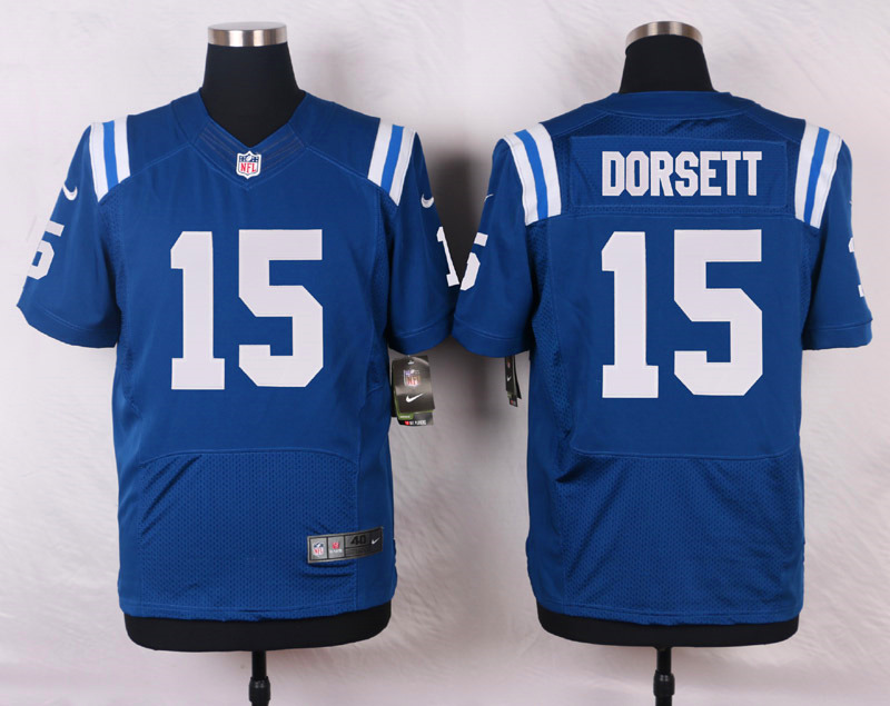 Nike NFL Indianapolis Colts #15 Dorsett Blue Elite Jersey