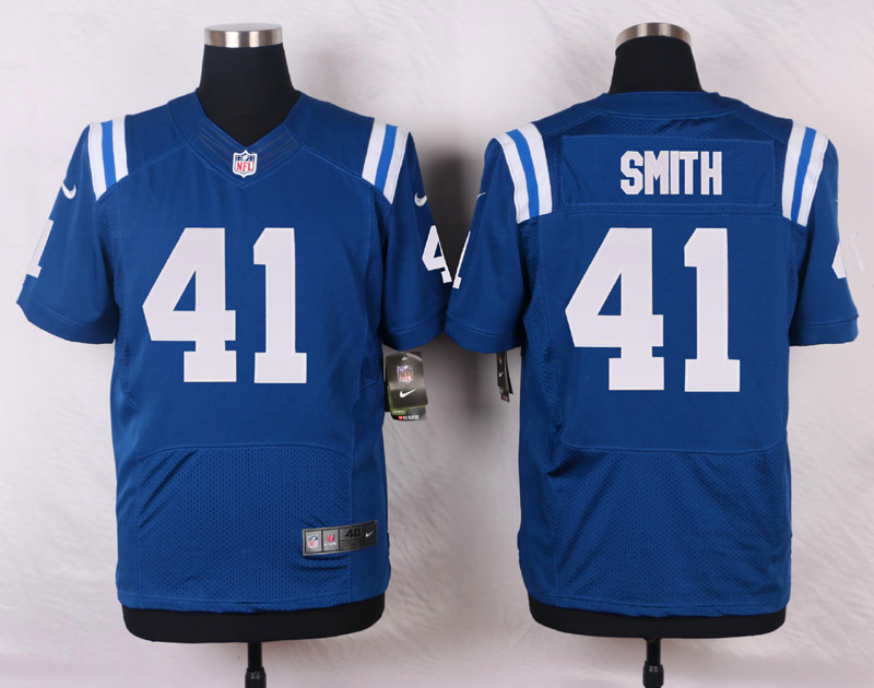 Nike NFL Indianapolis Colts #41 Smith Blue Elite Jersey