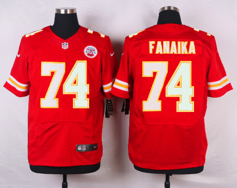 Nike NFL Kansas City Chiefs #74 Fanaika Red Elite Jersey