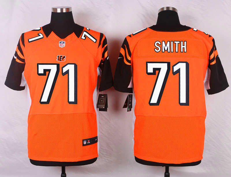 Nike NFL Cincinnati Bengals #71 Smith Orange Elite Jersey