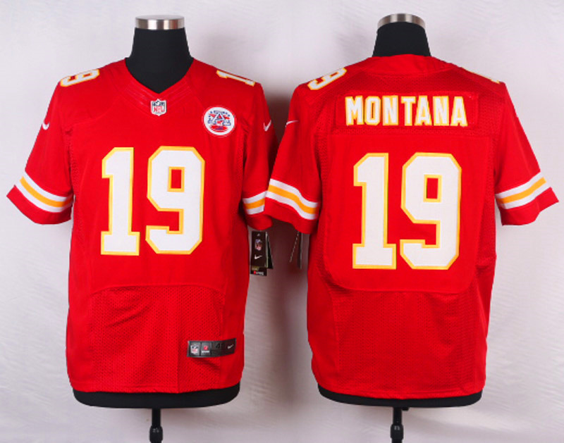 Nike NFL Kansas City Chiefs #19 Montana Red Elite Jersey