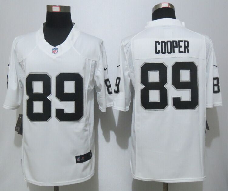 New Nike Oakland Raiders 89 Cooper White Limited Jerseys