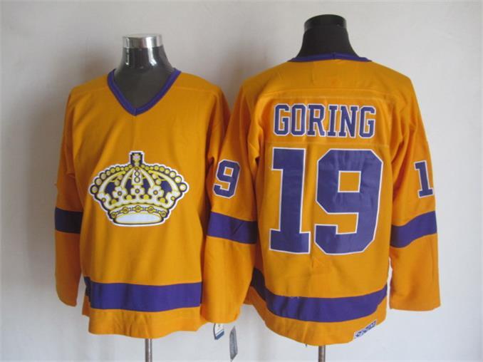 NHL Los Angeles Kings #19 Goring Yellow Jersey