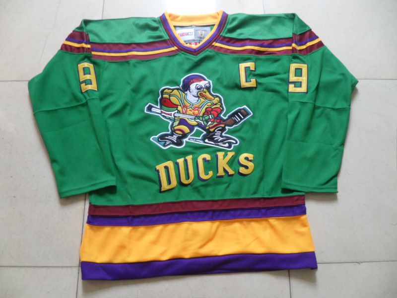 NHL Anaheim ducks #9 Kariya Green Jersey with C Patch