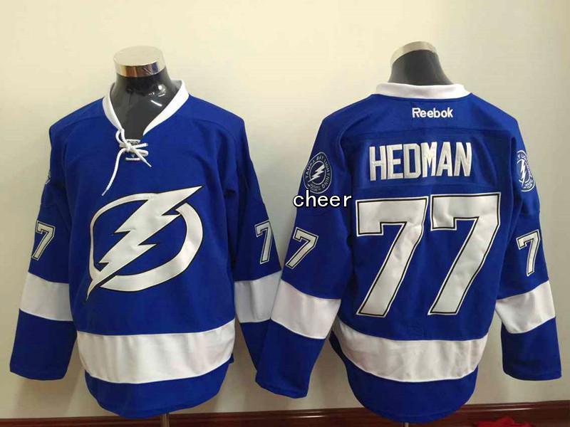 NHL Tampa Bay lightning #77 Hedman Blue New Jersey