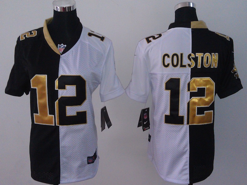 Women Nike New Orleans Saints #16 Colston Half and Half Jersey