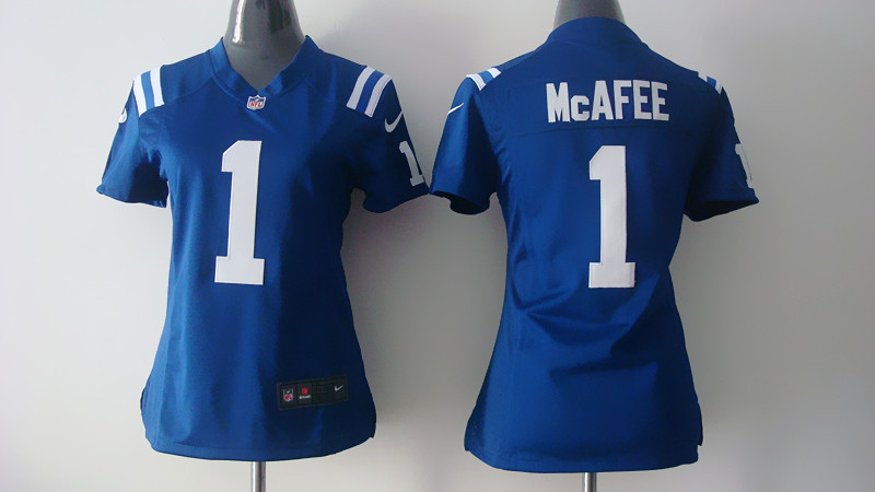 Women Nike Indianapolis Colts #1 McAfee Blue Jersey