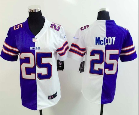 Women Nike Buffalo Bills #25 McCoy Half and Haf Jersey