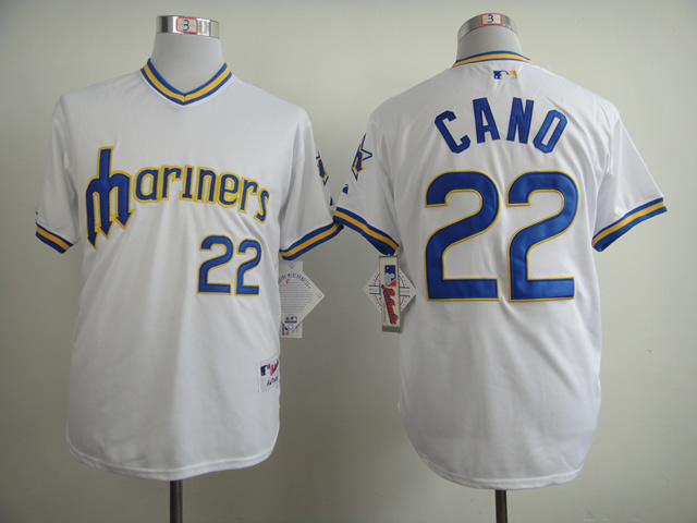 MLB Seattle Mariners #22 Cano White Pullover Jersey
