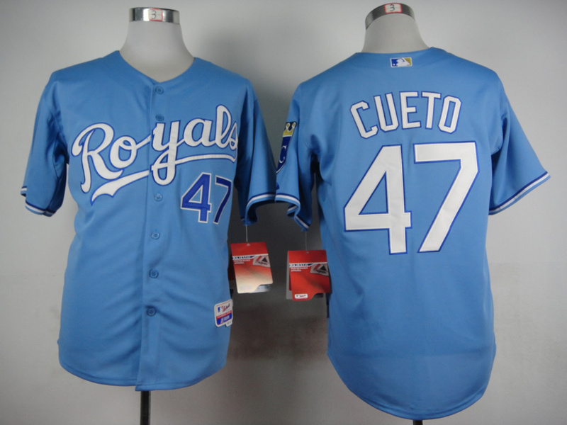 MLB Kansas City Royals #47 Cueto L.Blue New Jersey