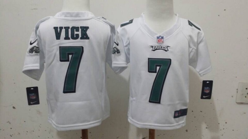 NFL Philadelphia Eagles #7 Vick White Kids Jersey