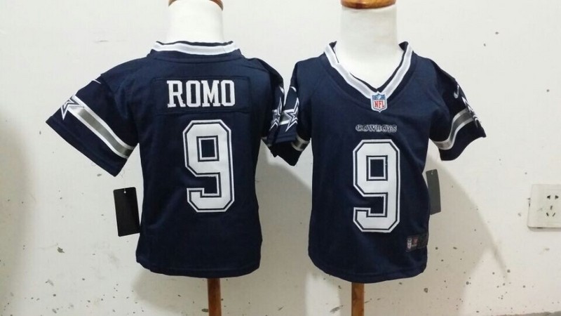 Kids Nike Dallas Cowboys #9 Romo Blue Jersey 2-5T