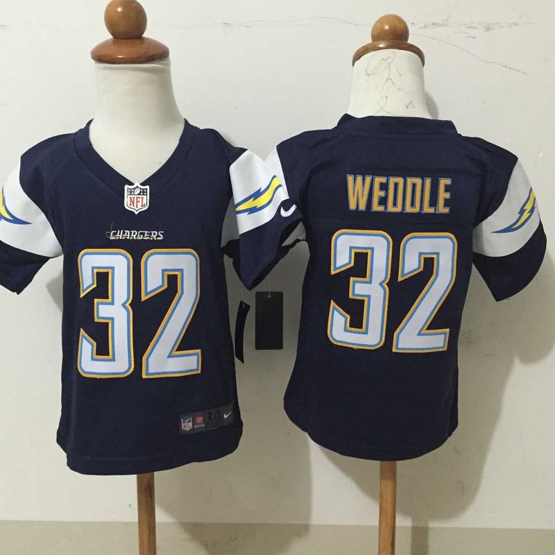 Kids Nike San Diego Chargers #32 Weddle Blue Jersey 2-5T