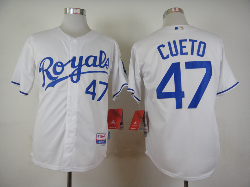 MLB Kansas City Royals #47 Cueto White Jersey