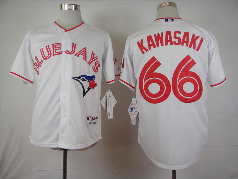 MLB Toronto Blue Jays #66 Kawasaki White Jersey
