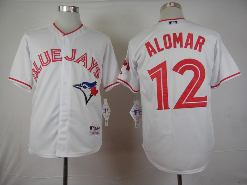 MLB Toronto Blue Jays #2 Alomar White Jersey