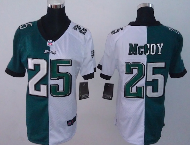 Women Nike Philadelphia Eageles #25 McCoy Half and Half Jersey