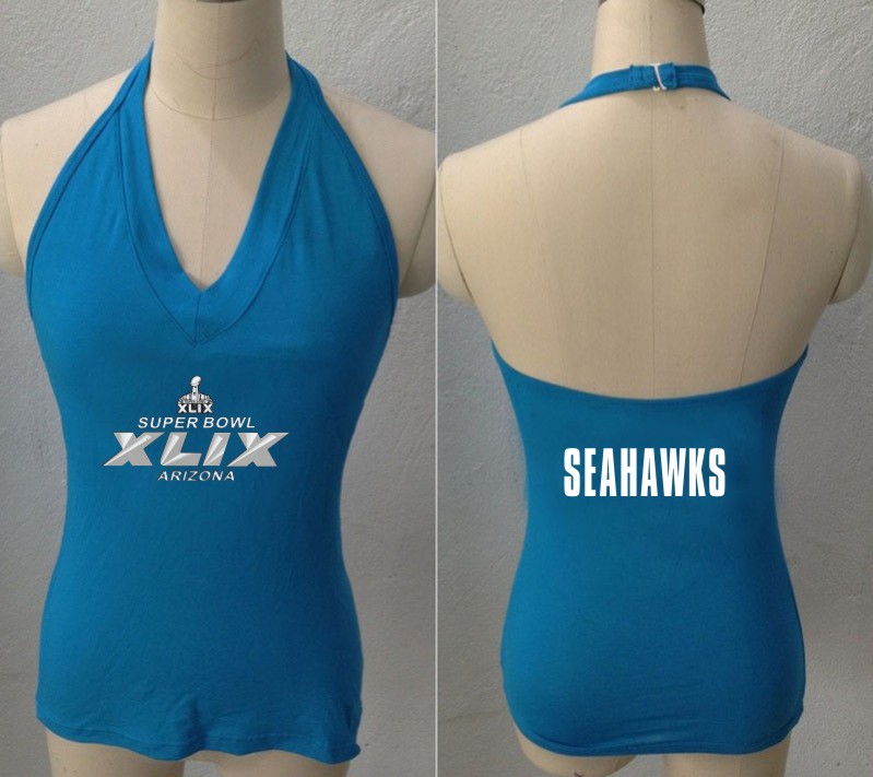 Women NFL Seattle Seahawks Superbowl Tank Top L.Blue