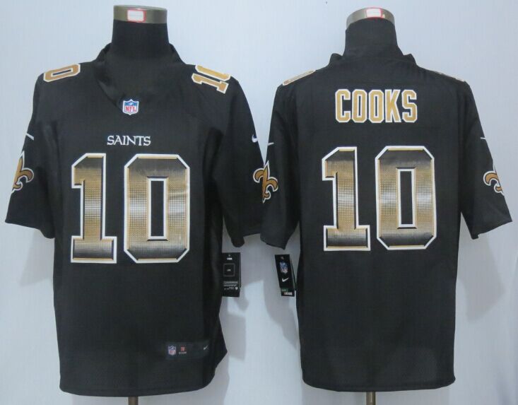 2015 New Nike New Orleans Saints 10 Cooks Black Strobe Limited Jersey