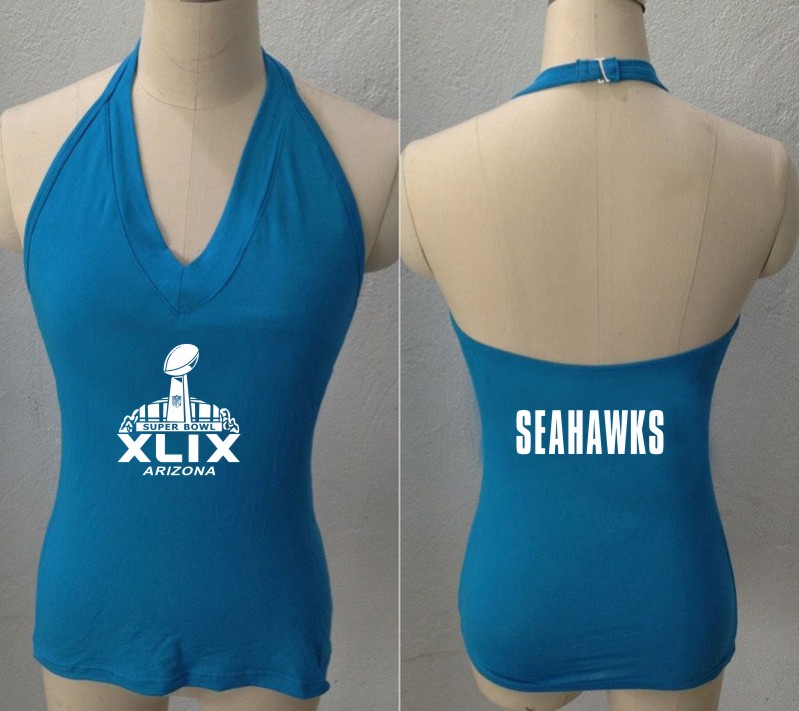 Women L.Blue NFL Seattle Seahawks Superbowl Tank Top