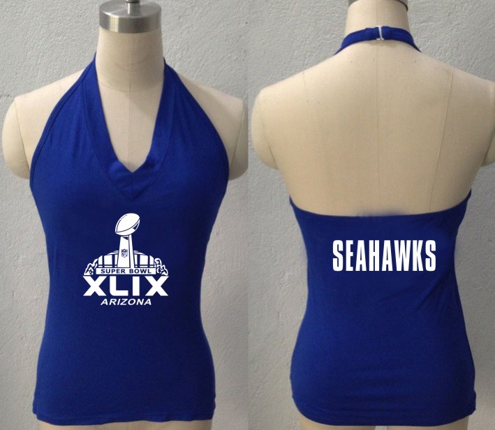 Women NFL Seattle Seahawks Superbowl Blue Tank Top