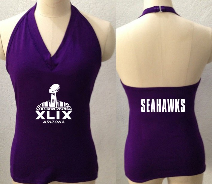 Women NFL Seattle Seahawks Superbowl PurpleTank Top