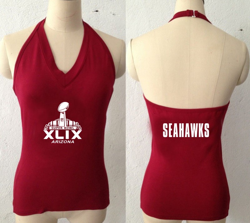 Women NFL Seattle Seahawks Superbowl Tank Top Red Color