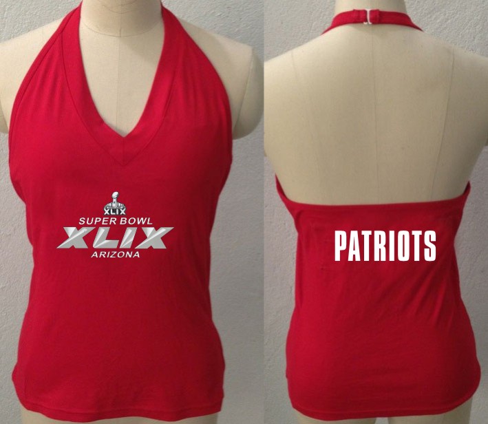 Women NFL New England Patriots Superbowl Tank Top Red