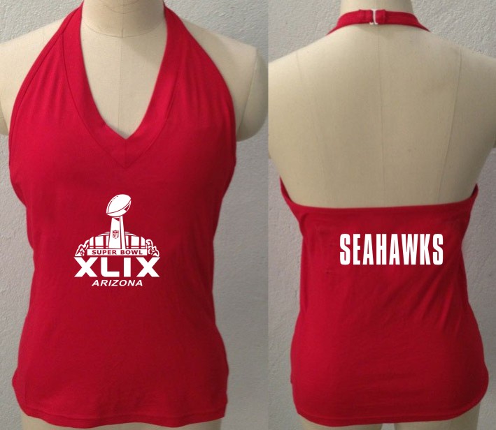 Women NFL Seattle Seahawks Superbowl Tank Top Red