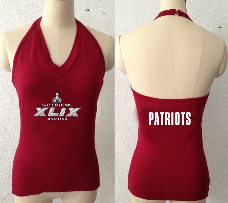 Women NFL New England Patriots Superbowl Tank Top Red Color