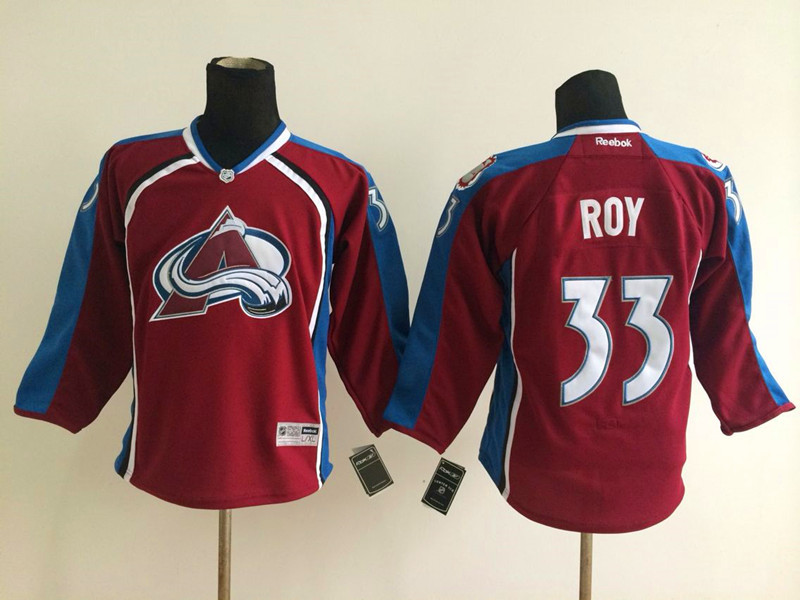 Kids NHL Colorado Avalanche #33 Roy Red Jersey