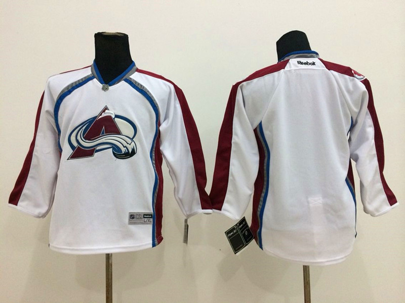 Kids NHL Colorado Avalanche Blank White Jersey