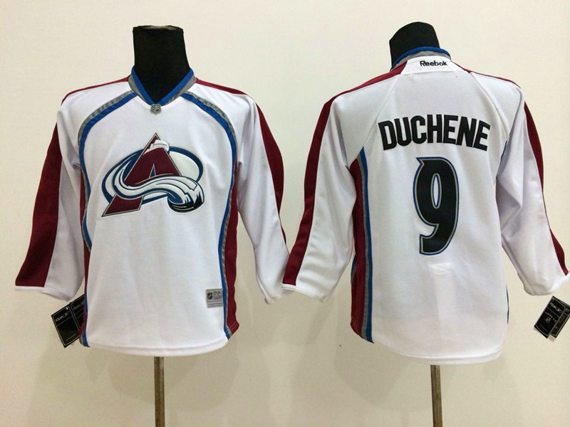 Kids NHL Colorado Avalanche #9 Duchene White Jersey