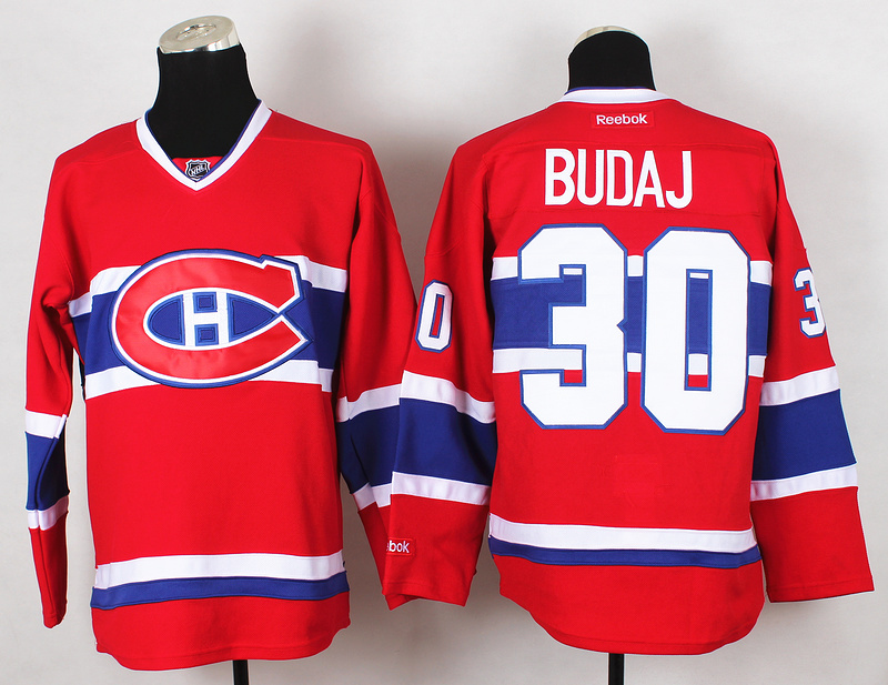 NHL Montreal Canadiens #30 Budaj Red Jersey