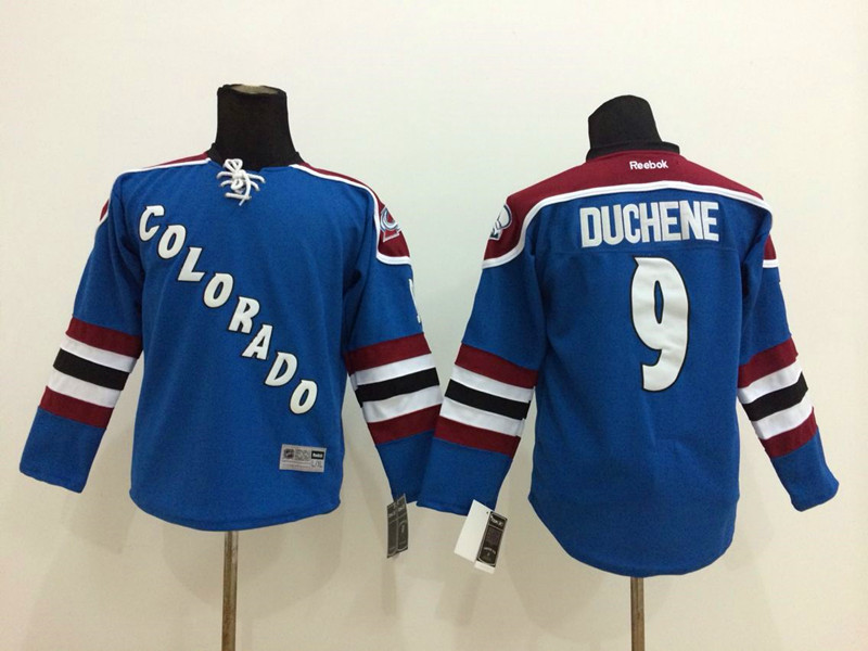 Kids NHL Colorado Avalanche #9 Duchene Blue Jersey