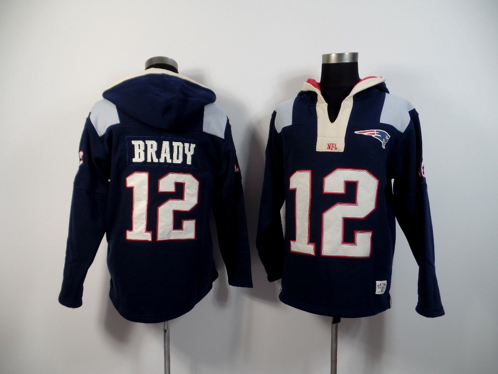 NFL New England Patriots #12 Brady D.Blue Hoodie