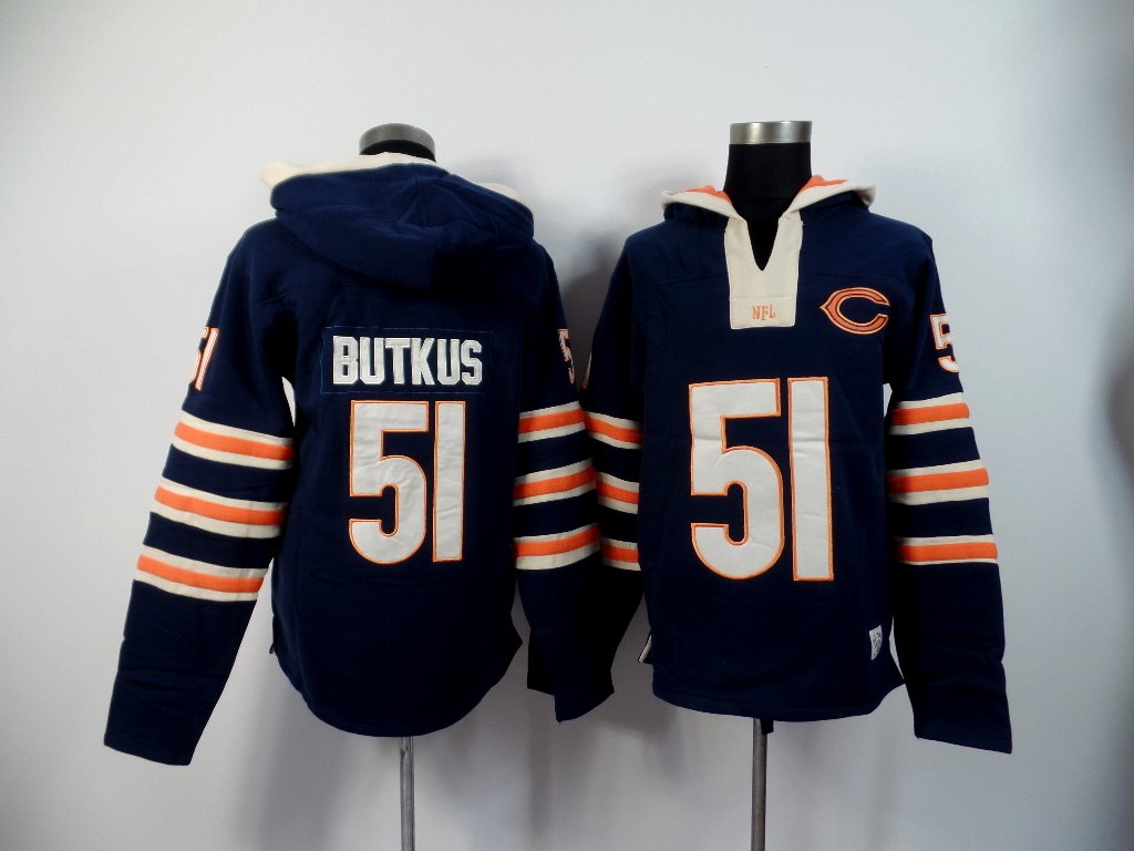 NFL Chicago Bears #51 Butkus Blue Hoodie