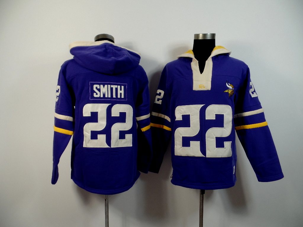 NFL Minnesota Vikings #22 Smith Purple Hoodie