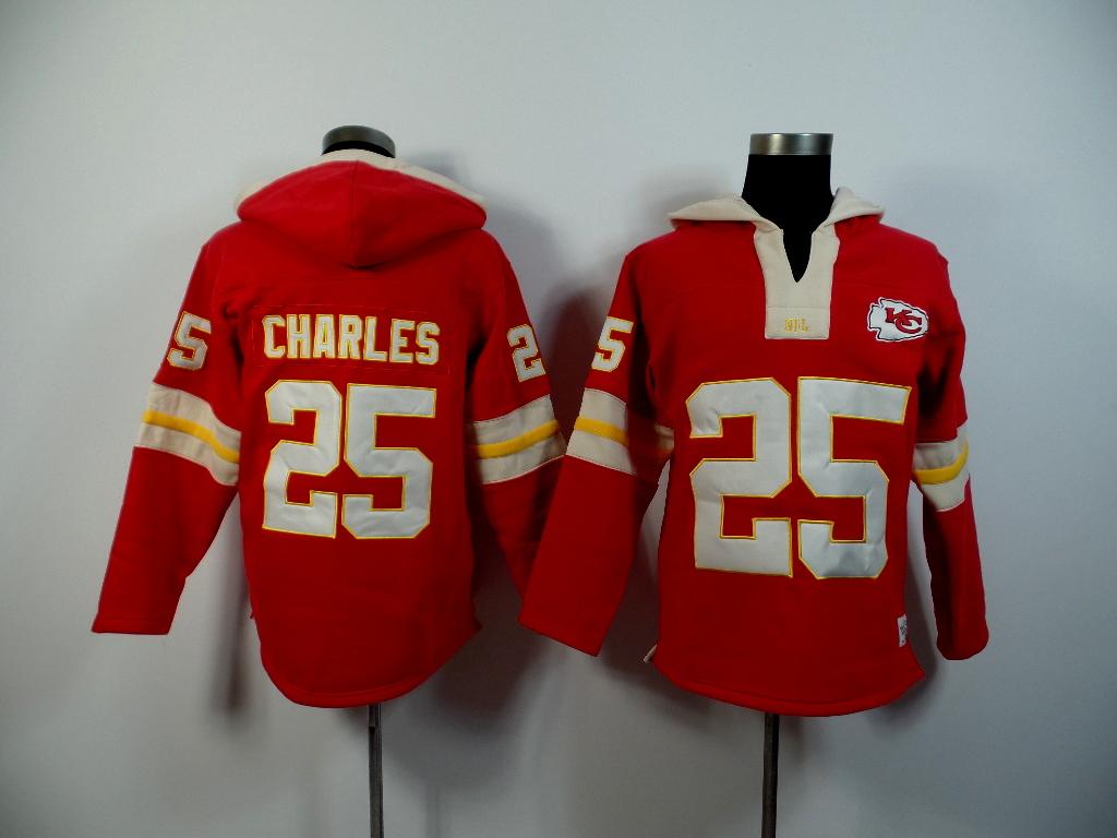 NFL Kansas City Chiefs #25 Charles Red Hoodie