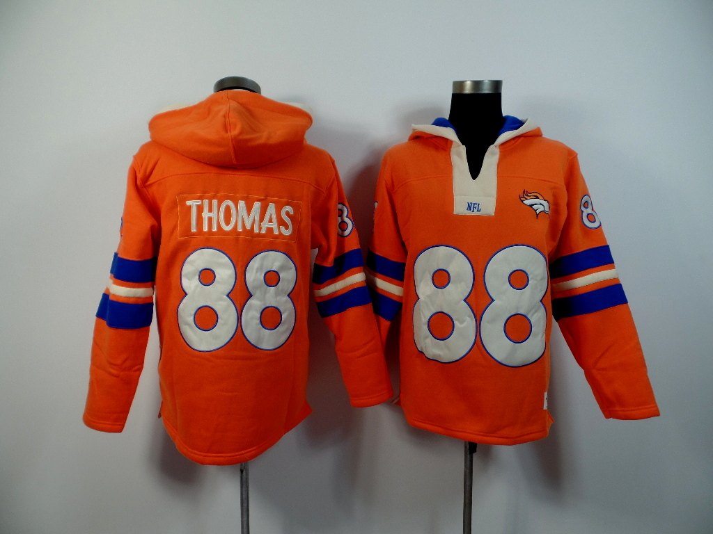 NFL Denver Broncos #88 Thomas Orange Hoodie