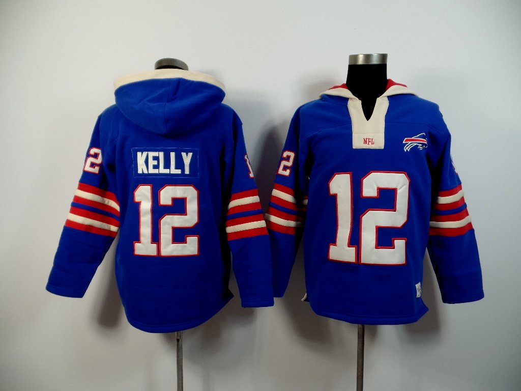 NFL Buffalo Bills #12 Kelly Blue Hoodie