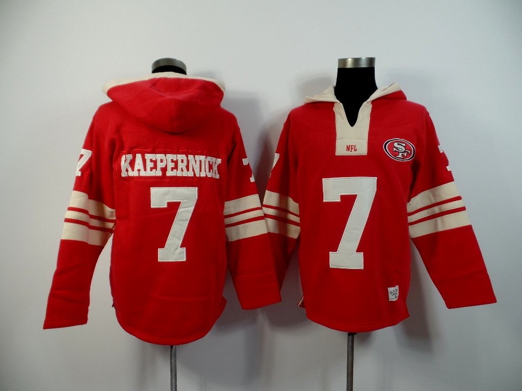 NFL San Francisco 49ers #7 Kaepernick Red Hoodie