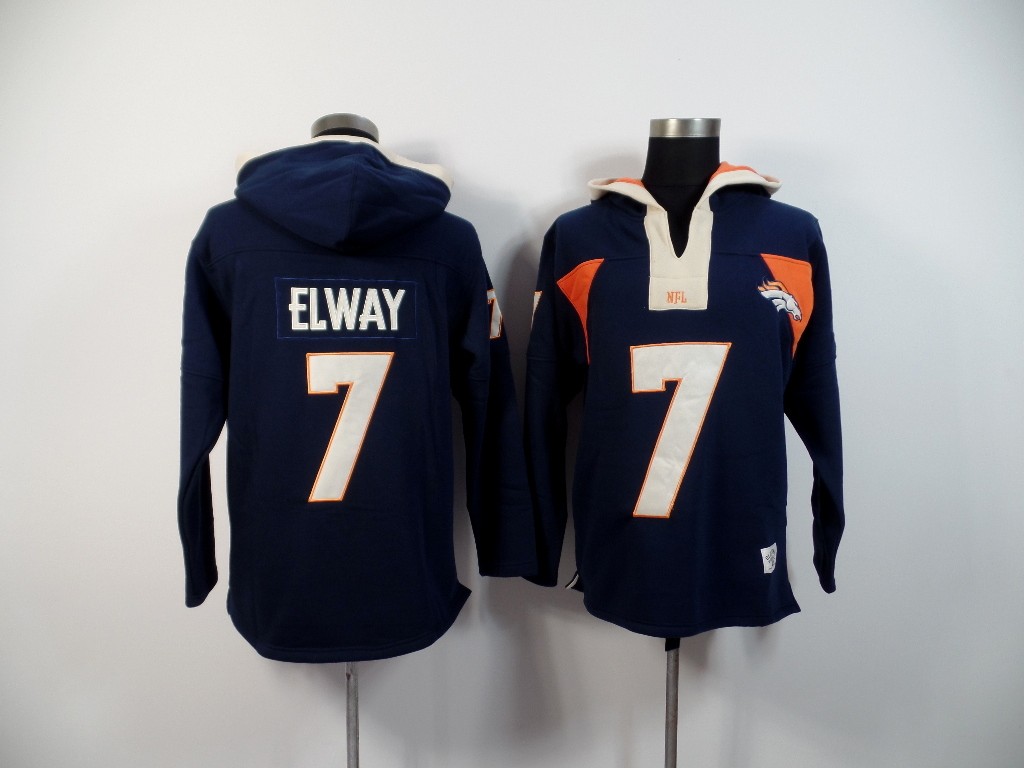 NFL Denver Broncos #7 Elway D.Blue Hoodie