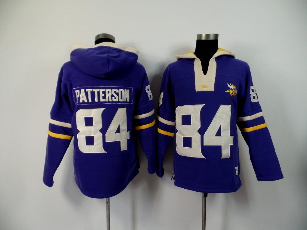 NFL Minnesota Vikings #84 Patterson Purple Hoodie
