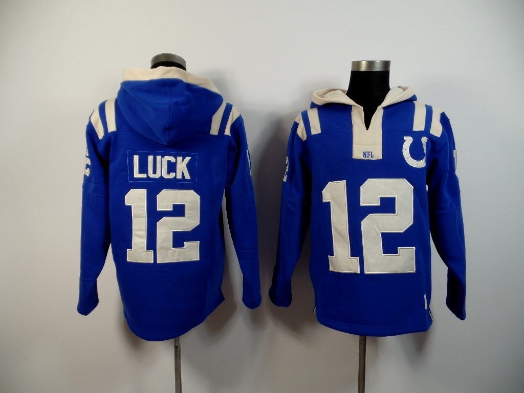 NFL Indianapolis Colts #12 Luck Blue Hoodie