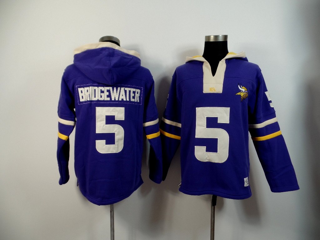 NFL Minnesota Vikings #22 Bridgewater Purple Hoodie
