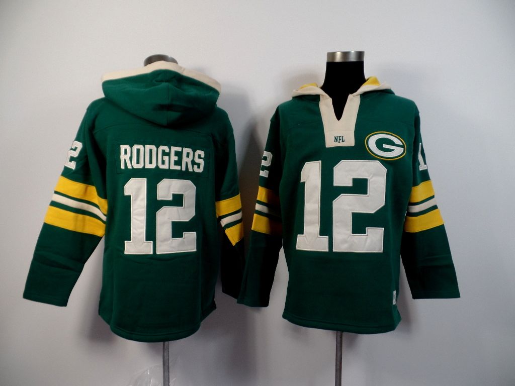 NFL Green Bay Packers #12 Rodgers Green Hoodie