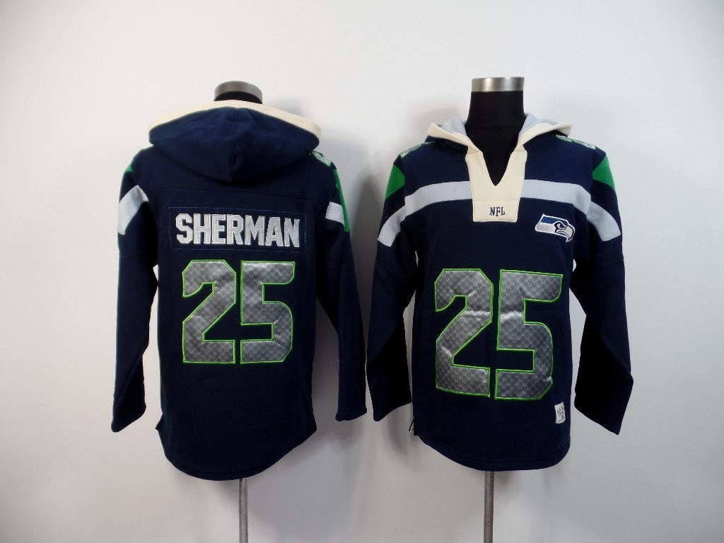 NFL Seattle Seahawks #25 Sherman D.Blue Hoodie