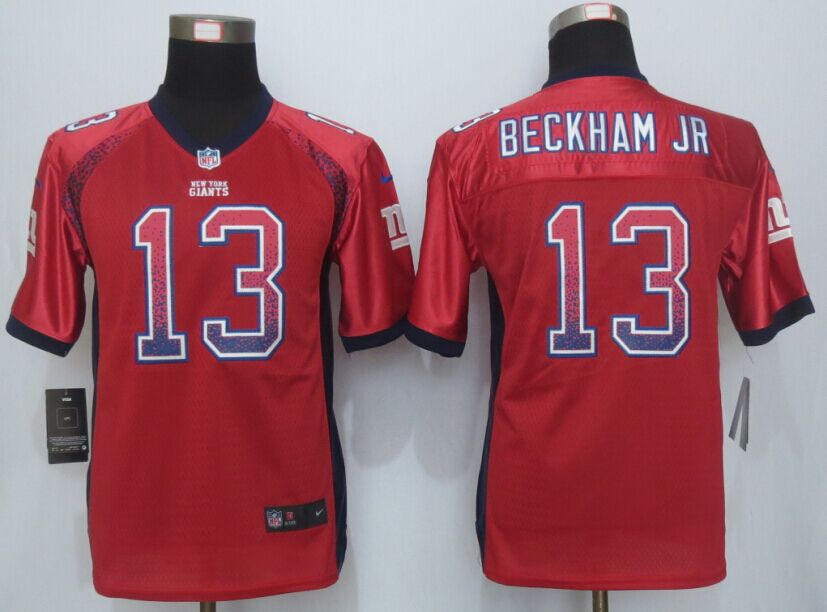 Youth  NEW Nike New York Giants 13 Beckham jr Drift Fashion Red Elite Jerseys 